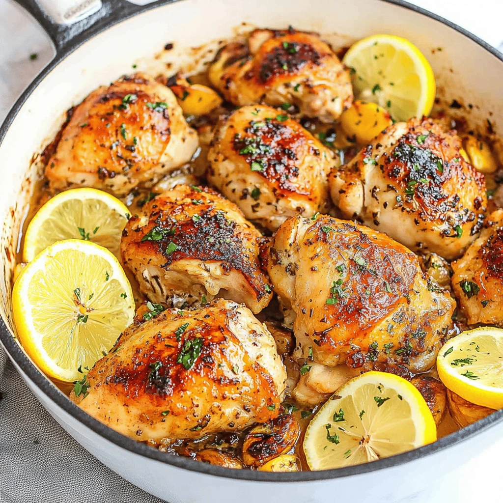Baked Lemon Chicken Thighs