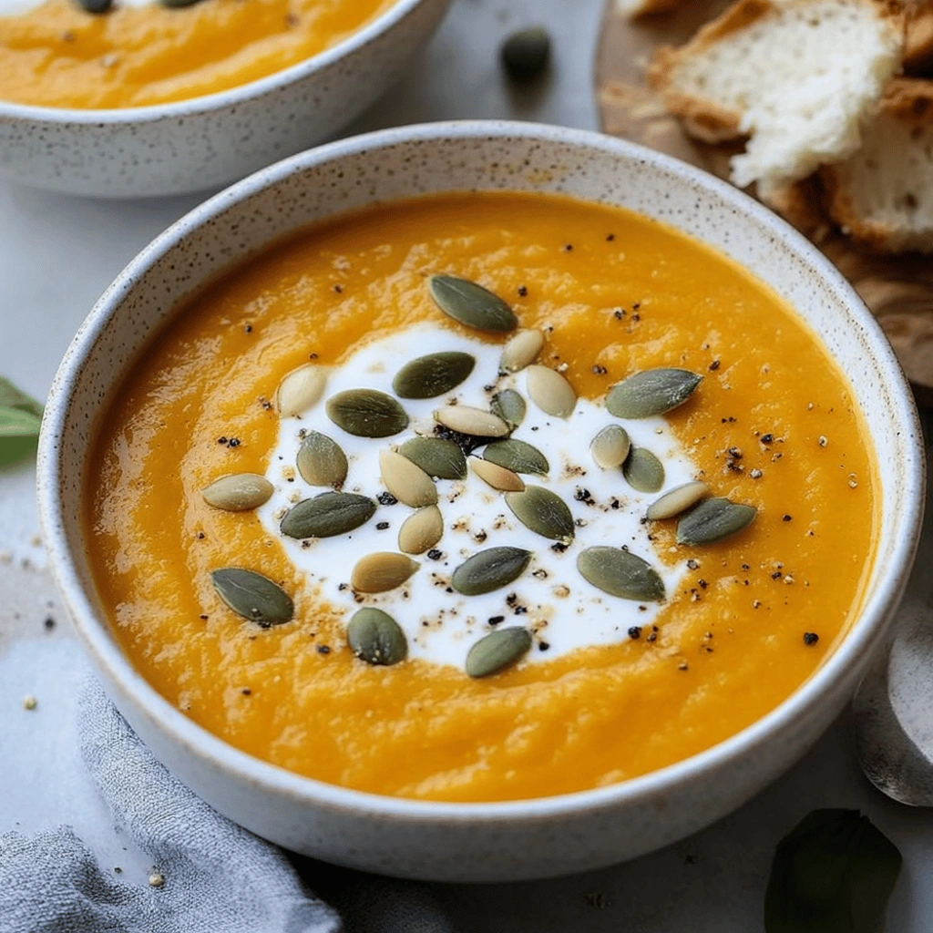 Butternut squash soup with coconut milk