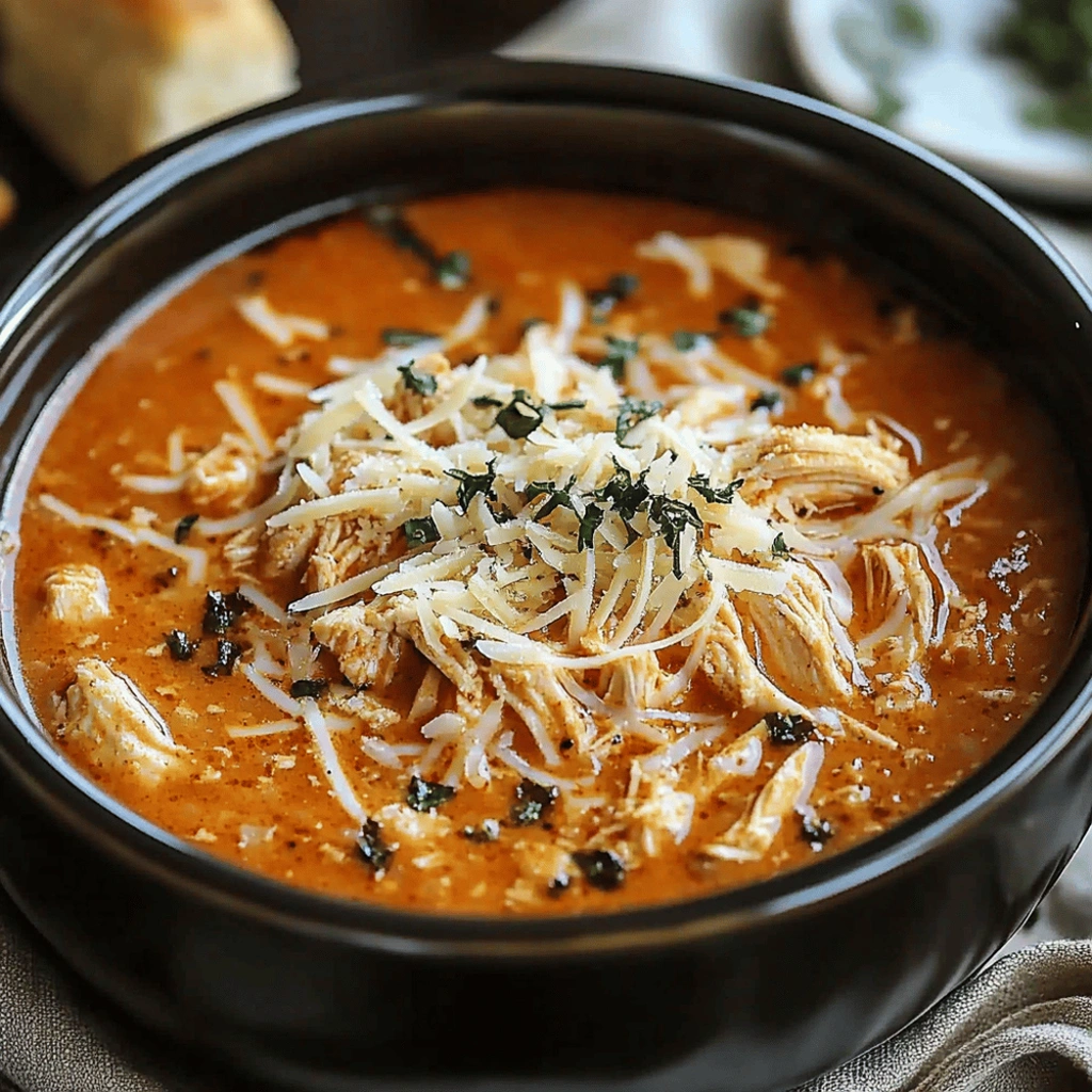 Crockpot Chicken Parmesan Soup