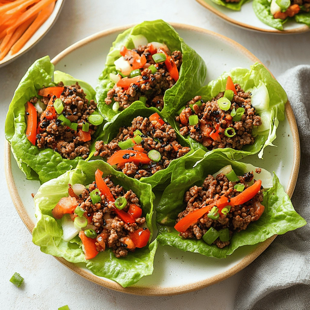 Ground Beef Lettuce Wraps