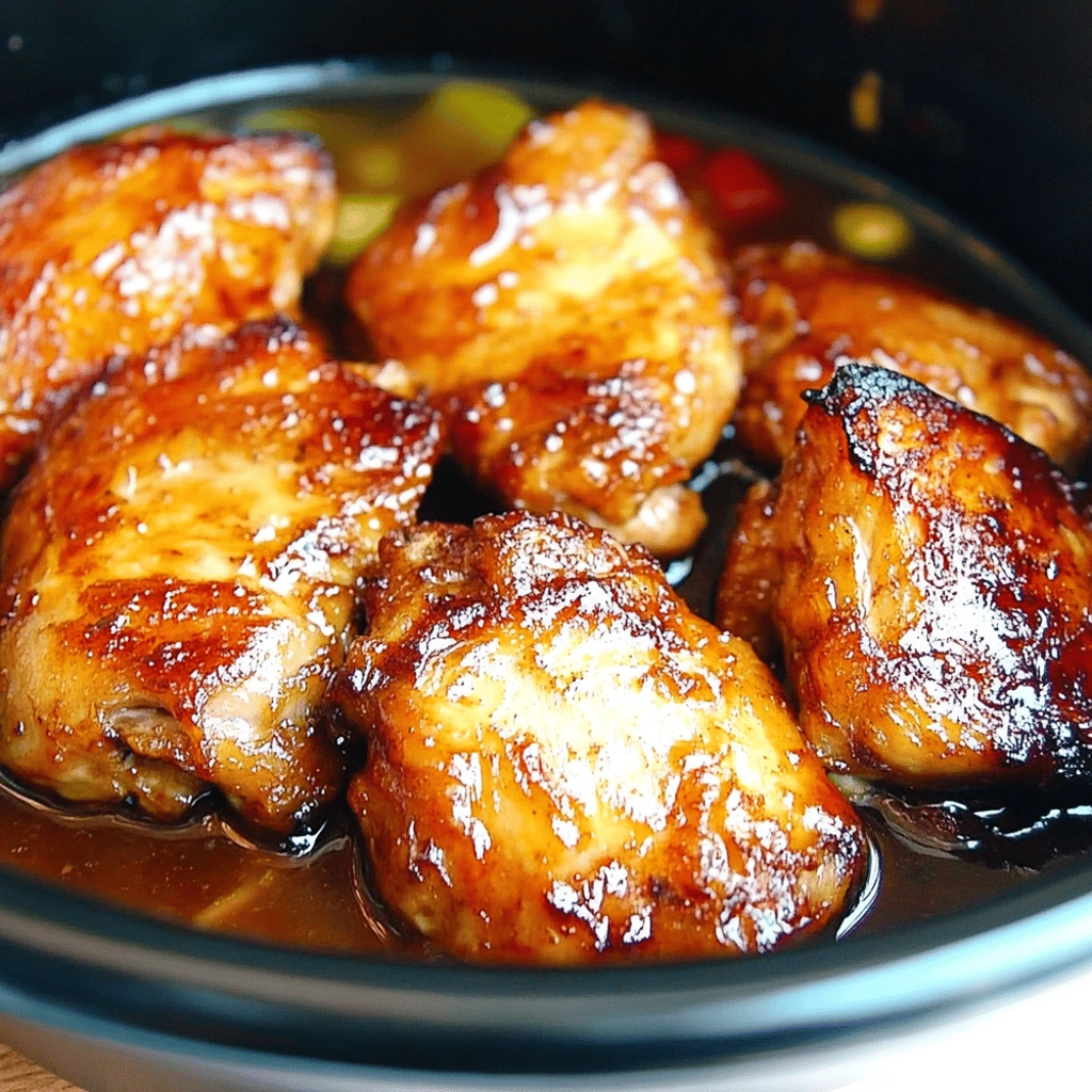 Honey-garlic Slow Cooker Chicken Thighs