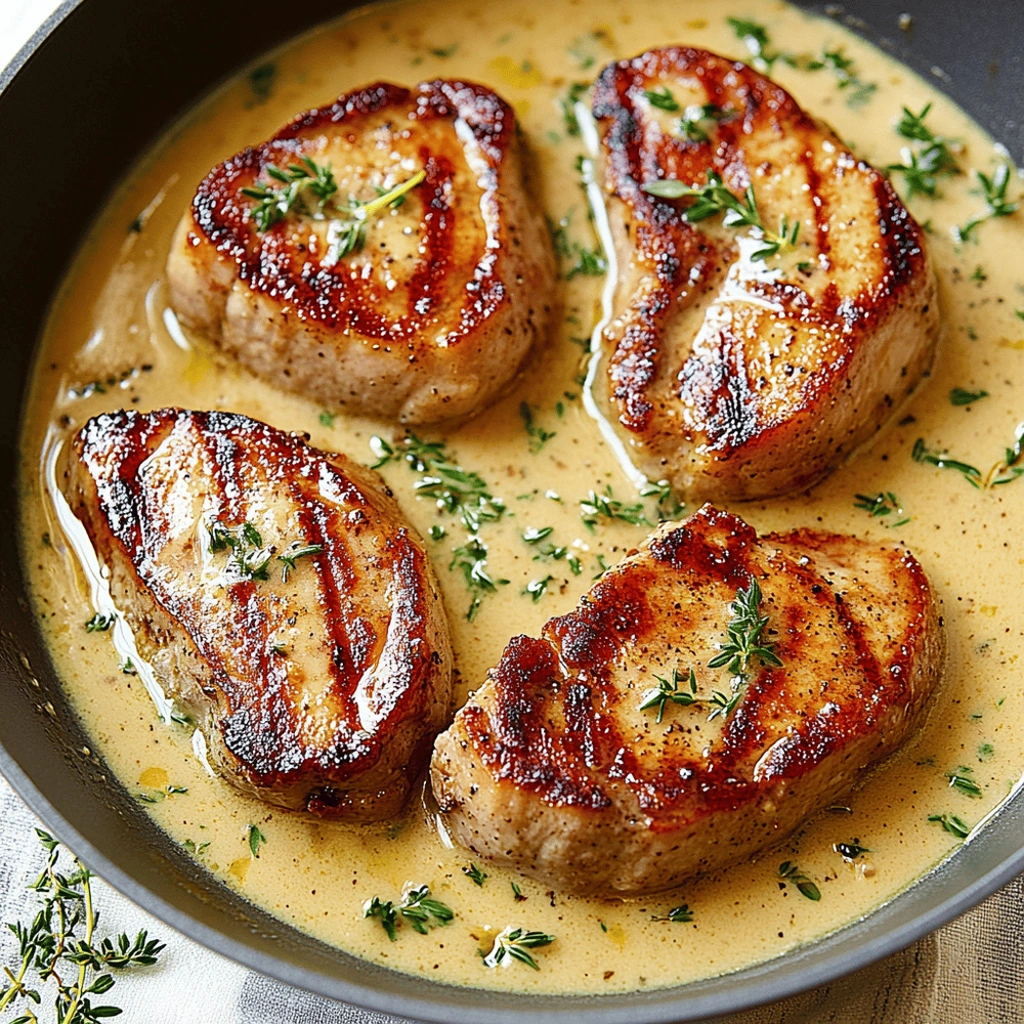 Pork Chops With Creamy Mustard Sauce