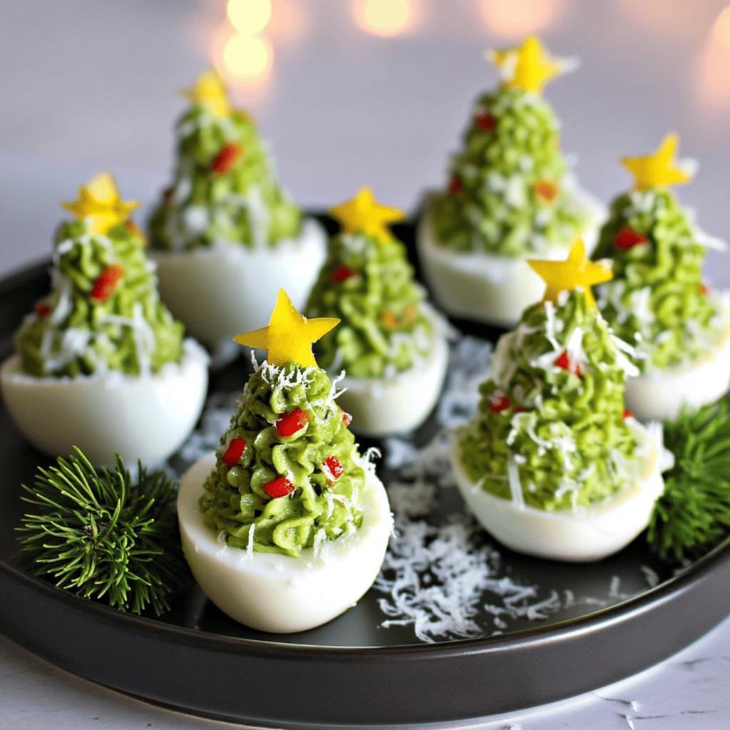 Deviled Egg Christmas Trees