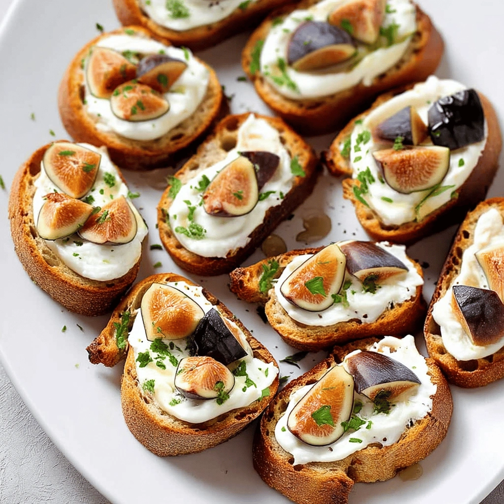 Whipped Ricotta Crostini With Figs
