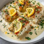 Baked Cod in Coconut Lemon Cream Sauce