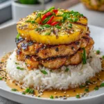 Hawaiian Huli Huli Chicken Stack