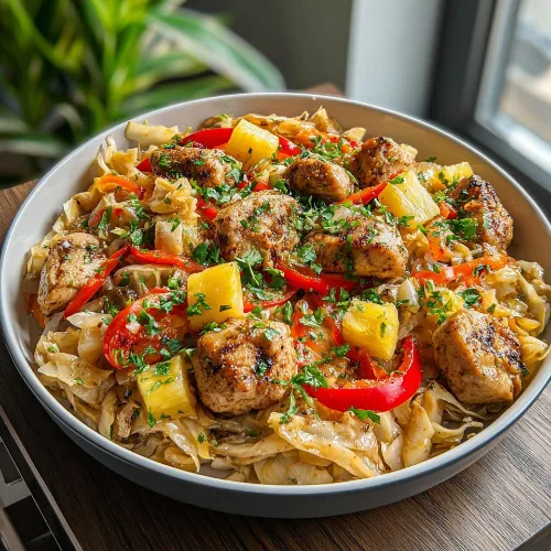 Jamaican Chicken and Cabbage