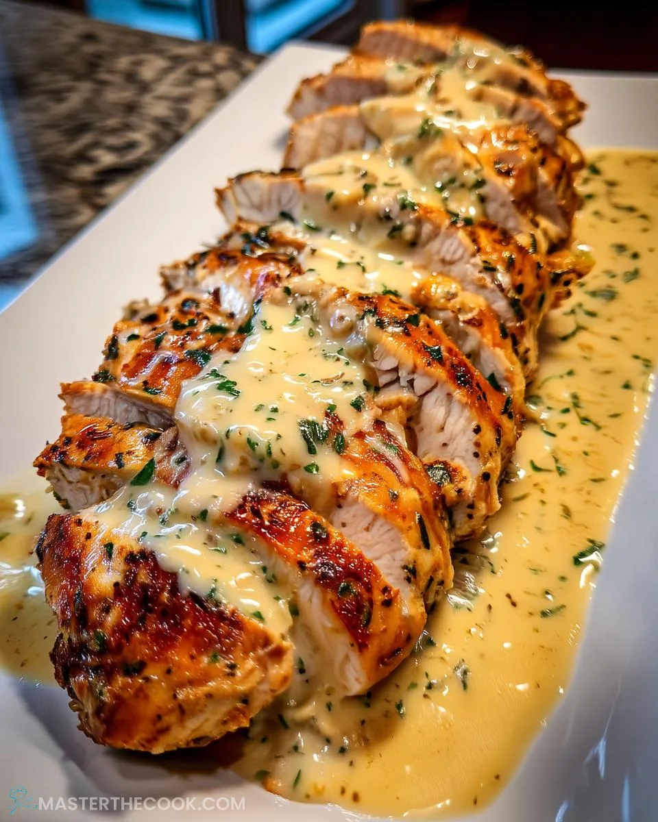 baked-caesar-chicken-with-creamy-parmesan-sauce
