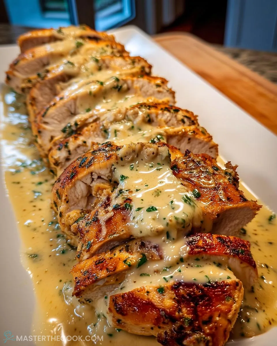 baked-caesar-chicken-with-creamy-parmesan-sauce