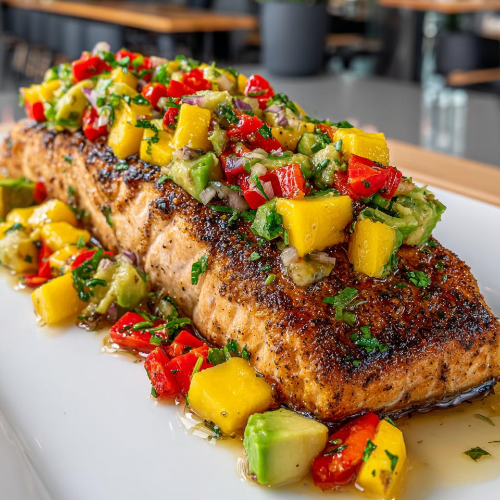 Cajun Salmon with Avocado & Lime