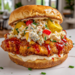 Crispy Buffalo Chicken Sandwich with Ranch Slaw