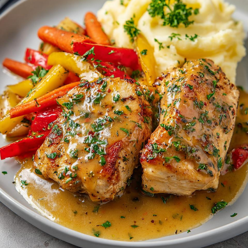 Garlic Herb Chicken & Carrot Plate