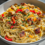 One-Pot Cajun Chicken Alfredo Orzo